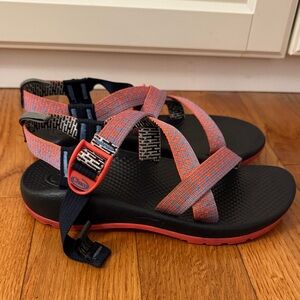 Chaco Kids Sandals - Black and Coral